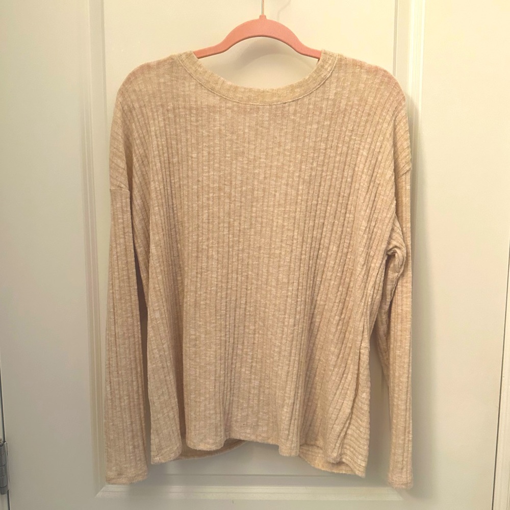 Nordstrom Painted threads open back cream sweater!